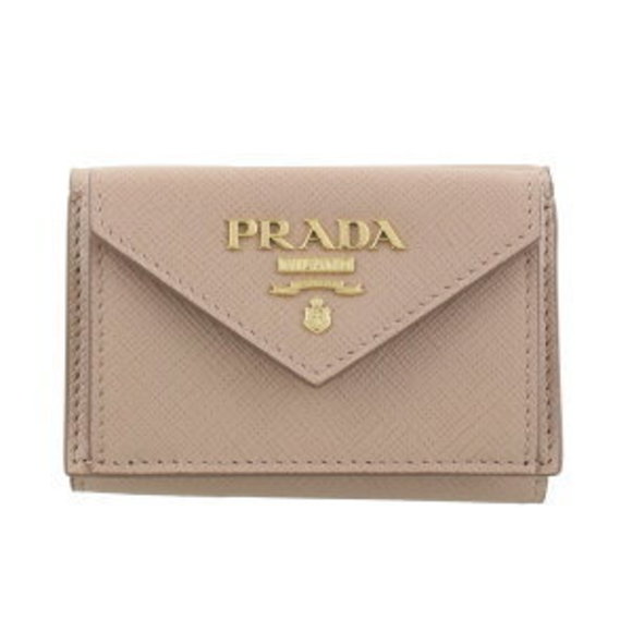 Prada CIPRIA Pink Wallet Tri Beige - Picture 1 of 8